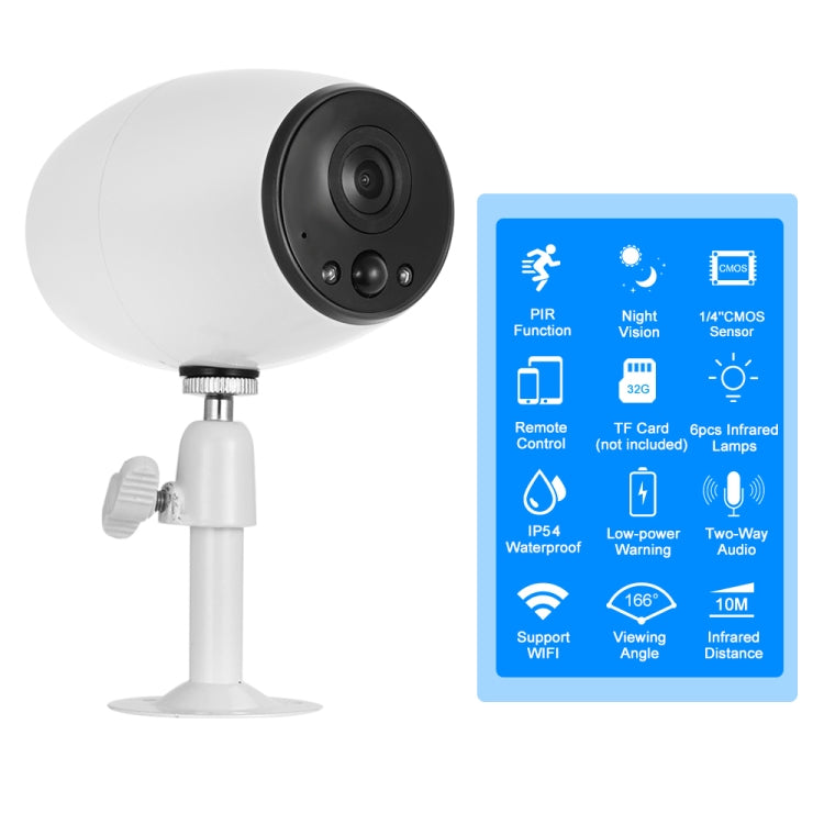 VESAFE VS-DC01 Security HD 720P Two-Way Audio Wireless Wifi IP Camera, Support Night Vision & PIR Detection & TF Card, IP54 Waterproof, VS-DC01 VESAFE VS-DC01 Security HD 720P Two-Way Audio Wireless Wifi IP Camera, Support Night Vision & PIR Detection & TF Card, IP54 Waterproof, VS-DC01